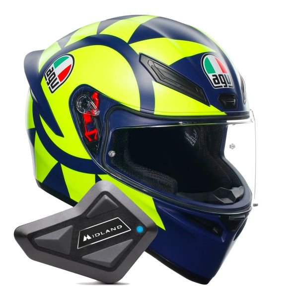 Casque Integral AGV K1 S Top Soleluna 2018 + Kit Bluetooth BT Mini Casque Integral AGV K1 S Top Soleluna 2018 + Kit Bluetooth BT Mini