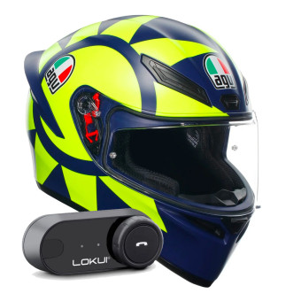 Casque Integral AGV K1 S Top Soleluna 2018 + Kit Bluetooth Lokui K30