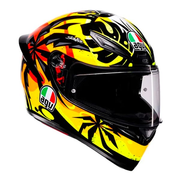 Casque Integral AGV K1 S Tropicrush Black Orange