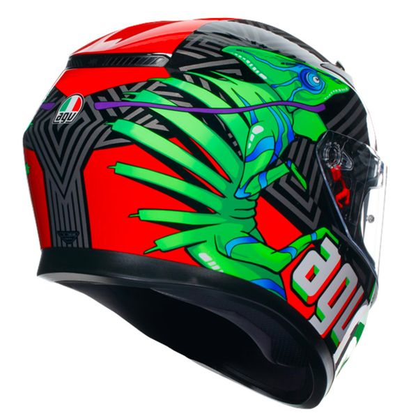 AGV K3 Multi Kameleon Black Red Green + Kit Bluetooth BT Mini