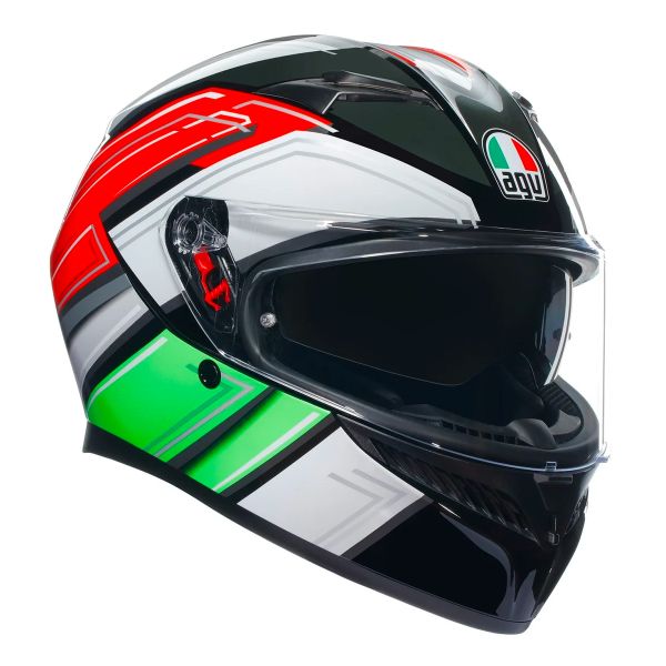 Casque Integral AGV K3 Multi Wing Black Italy Casque Integral AGV K3 Multi Wing Black Italy