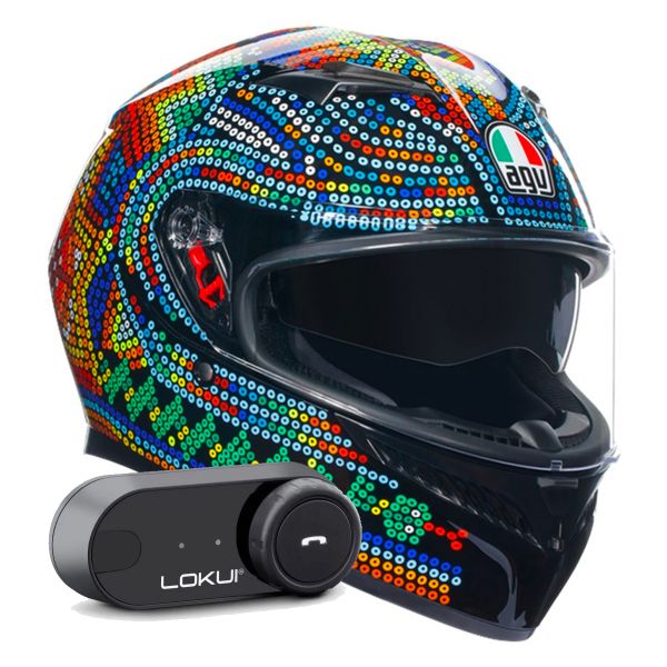 Casque Integral AGV K3 Top Rossi Winter Test 2018 + Kit Bluetooth Lokui K30 Casque Integral AGV K3 Top Rossi Winter Test 2018 + Kit Bluetooth Lokui K30