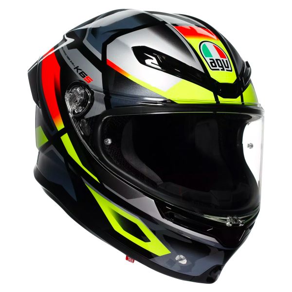 Casque Integral AGV K6 S Erazer Black Red Yellow Fluo