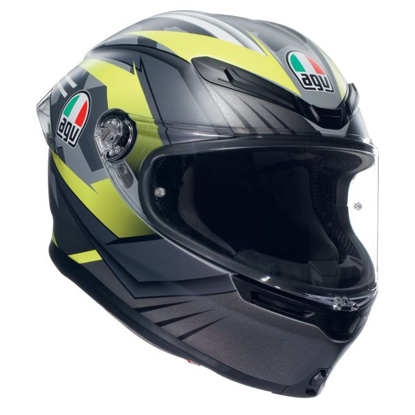 Casque Integral AGV K6 S Multi Excite Matt Camo Fluo Yellow