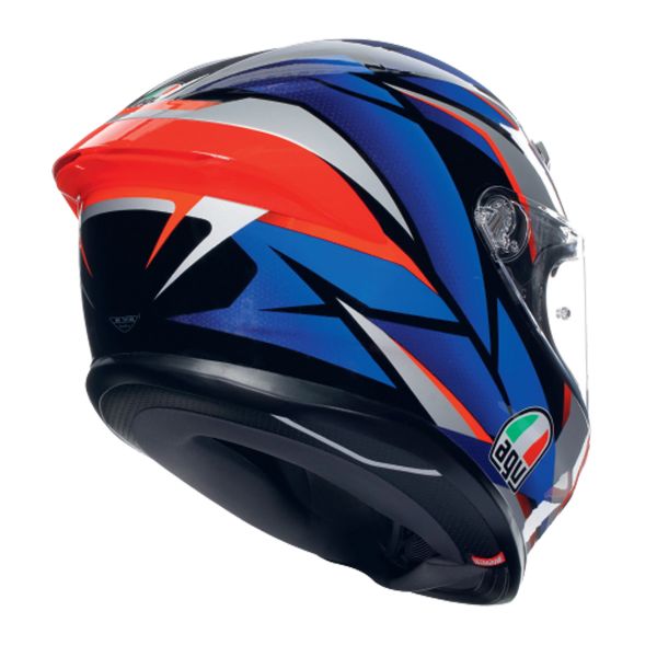 AGV K6 S Multi Slashcut Black Blue Red + Kit Bluetooth BT Mini
