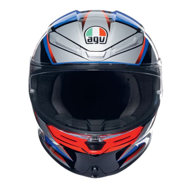 AGV K6 S Multi Slashcut Black Blue Red + Kit Bluetooth BT Mini