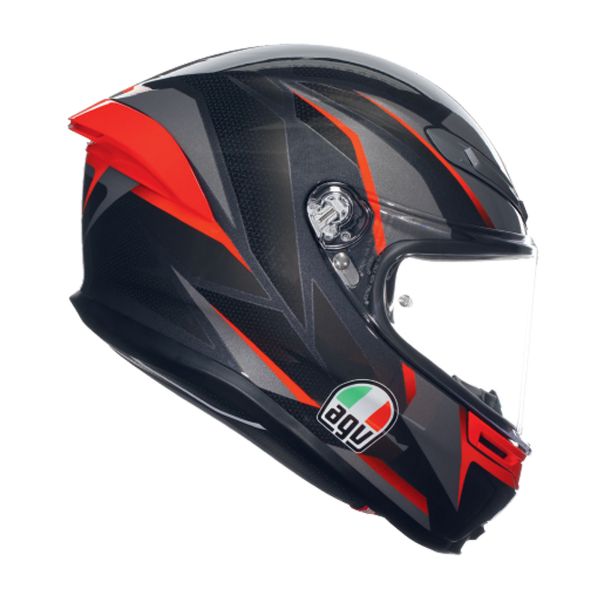 AGV K6 S Multi Slashcut Black Grey Red + Kit Bluetooth 5S Solo
