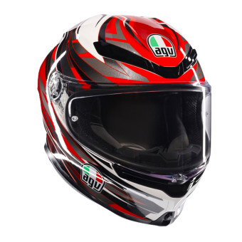 Casque Integral AGV K6 S Reeval White Red Grey