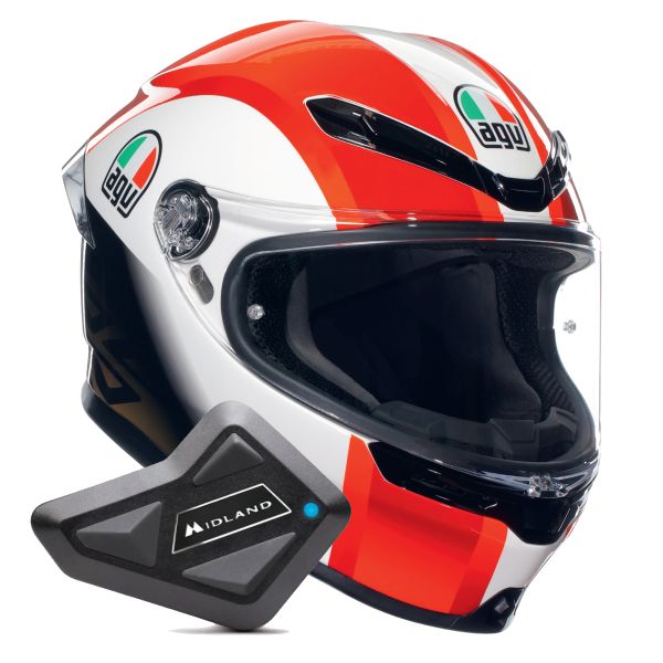 Casque Integral AGV K6 S Replica SIC58 + Kit Bluetooth BT Mini