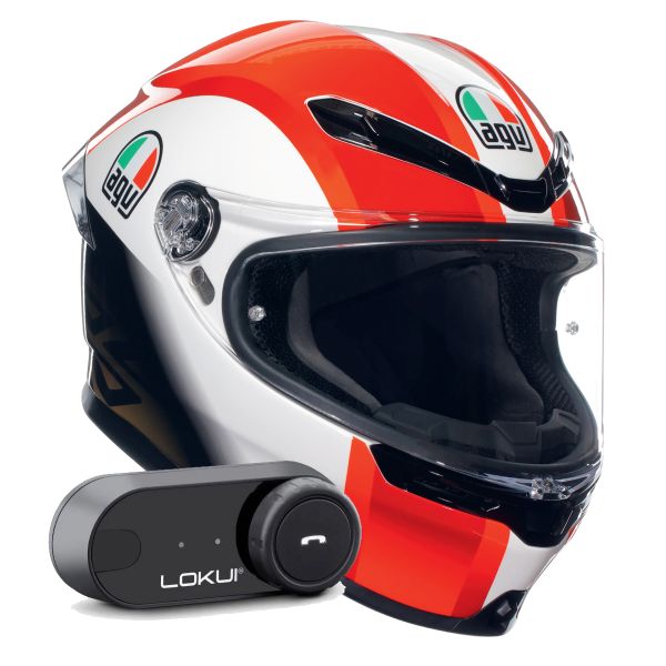 Casque Integral AGV K6 S Replica SIC58 + Kit Bluetooth Lokui K30