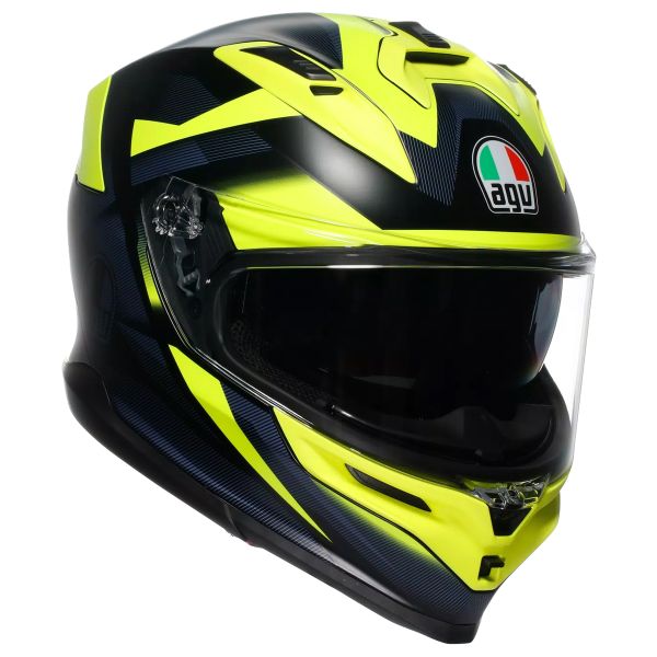 Casque Integral AGV K7 Glimpse Black Yellow Fluo Casque Integral AGV K7 Glimpse Black Yellow Fluo