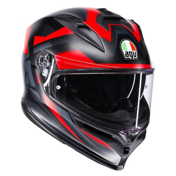 Casque Integral AGV K7 Glimpse Matt Black Red