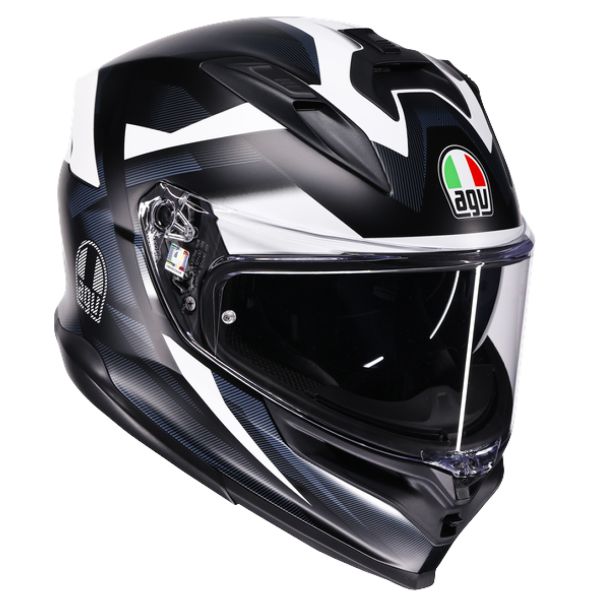 Casque Integral AGV K7 Glimpse Matt Black White
