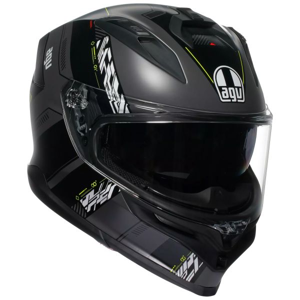 Casque Integral AGV K7 Kyber Matt Grey Yellow Fluo Casque Integral AGV K7 Kyber Matt Grey Yellow Fluo