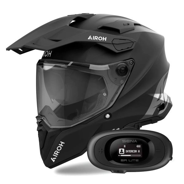 Casque Integral Airoh Commander 2 Color Black Matt + Kit bluetooth 5R Lite Solo Casque Integral Airoh Commander 2 Color Black Matt + Kit bluetooth 5R Lite Solo