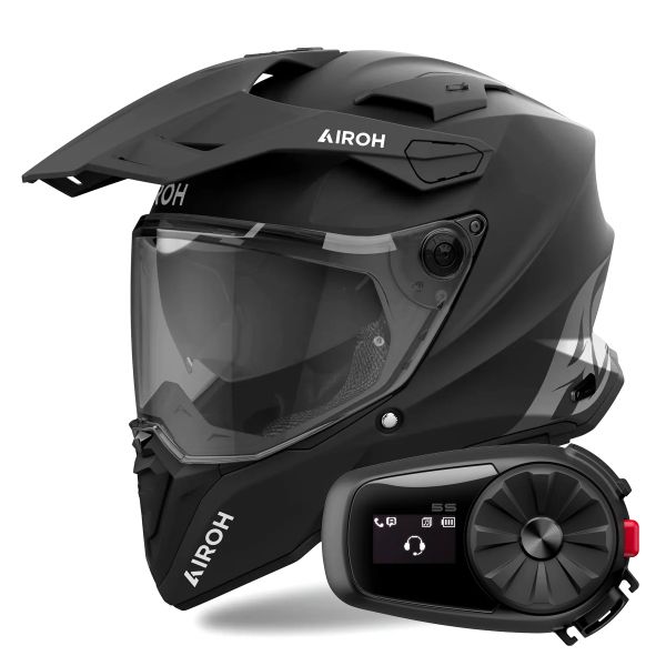 Casque Integral Airoh Commander 2 Color Black Matt + Kit Bluetooth 5S Solo Casque Integral Airoh Commander 2 Color Black Matt + Kit Bluetooth 5S Solo