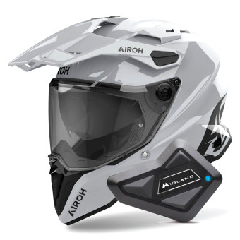 Casque Integral Airoh Commander 2 Color Cement Grey + Kit Bluetooth BT Mini