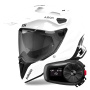 Casque Integral Airoh Commander 2 Color White + Kit Bluetooth 5S Solo