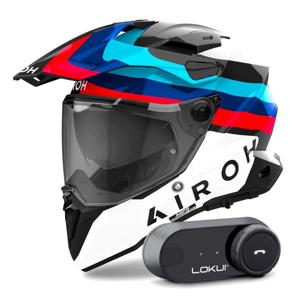 Casque Integral Airoh Commander 2 Doom Black + Kit Bluetooth Lokui K30