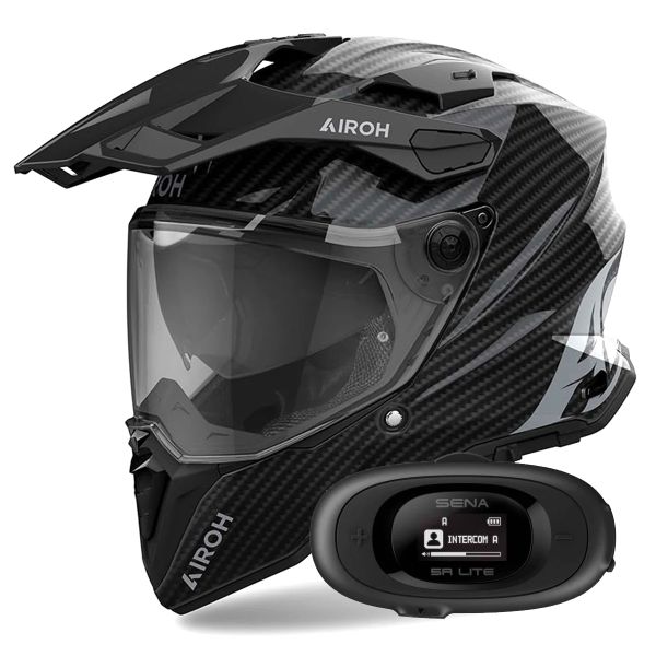 Casque Integral Airoh Commander 2 Full Carbon + Kit bluetooth 5R Lite Solo Casque Integral Airoh Commander 2 Full Carbon + Kit bluetooth 5R Lite Solo