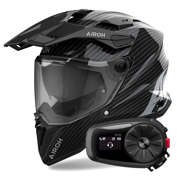 Casque Integral Airoh Commander 2 Full Carbon + Kit Bluetooth 5S Solo Casque Integral Airoh Commander 2 Full Carbon + Kit Bluetooth 5S Solo