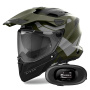 Casque Integral Airoh Commander 2 Reveal Military Green + Kit bluetooth 5R Lite Solo