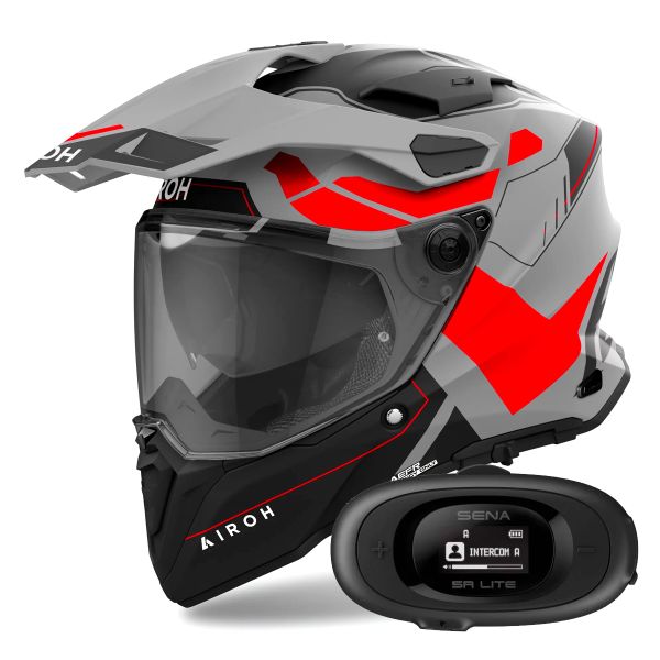 Casque Integral Airoh Commander 2 Reveal Red Fluo Matt + Kit bluetooth 5R Lite Solo Casque Integral Airoh Commander 2 Reveal Red Fluo Matt + Kit bluetooth 5R Lite Solo