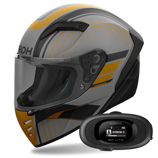 Casque Integral Airoh Connor Achieve Bronze Matt + Kit bluetooth 5R Lite Solo Casque Integral Airoh Connor Achieve Bronze Matt + Kit bluetooth 5R Lite Solo