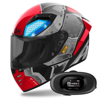 Casque Integral Airoh Connor Bot + Kit bluetooth 5R Lite Solo