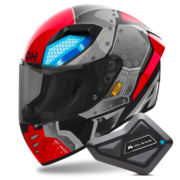 Casque Integral Airoh Connor Bot + Kit Bluetooth BT Mini