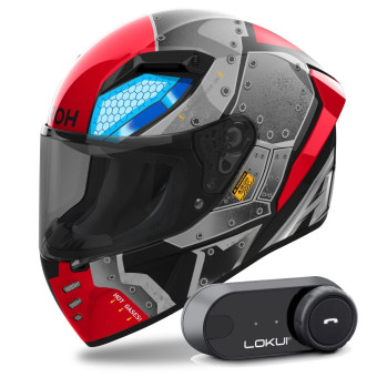 Casque Integral Airoh Connor Bot + Kit Bluetooth Lokui K30