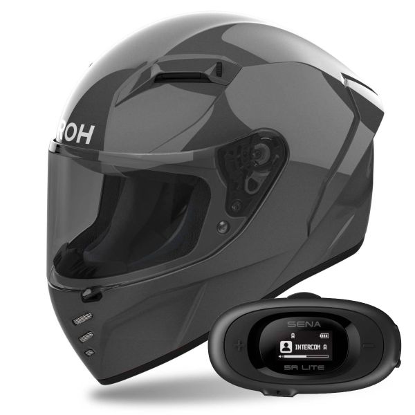 Casque Integral Airoh Connor Color Anthracite + Kit bluetooth 5R Lite Solo Casque Integral Airoh Connor Color Anthracite + Kit bluetooth 5R Lite Solo