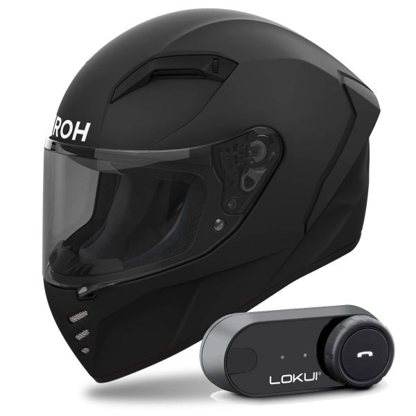 Casque Integral Airoh Connor Color Black Matt + Kit Bluetooth Lokui K30 Casque Integral Airoh Connor Color Black Matt + Kit Bluetooth Lokui K30