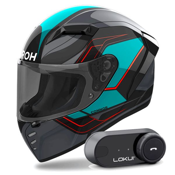 Casque Integral Airoh Connor Dunk + Kit Bluetooth Lokui K30