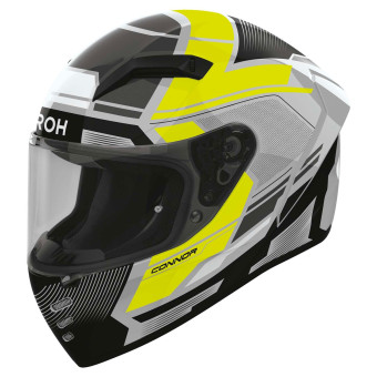Airoh Aviator 2.3 Fame Yellow Gloss S - Casco Off Road Con Carbon Kevlar E Sistema AMS2