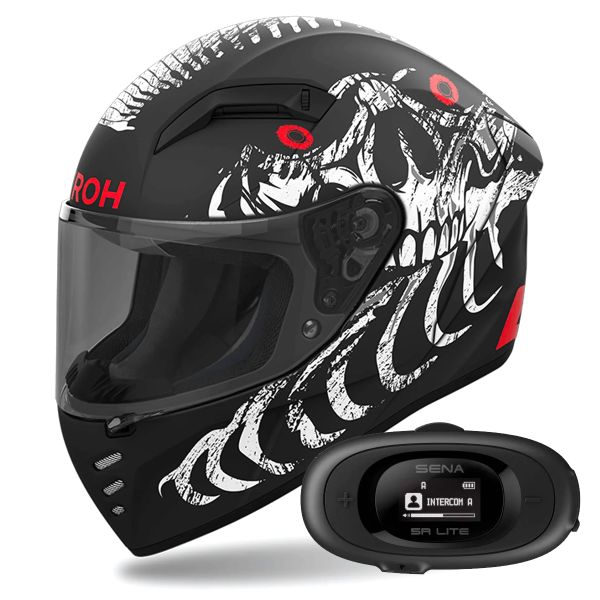 Casque Integral Airoh Connor Myth Matt + Kit bluetooth 5R Lite Solo