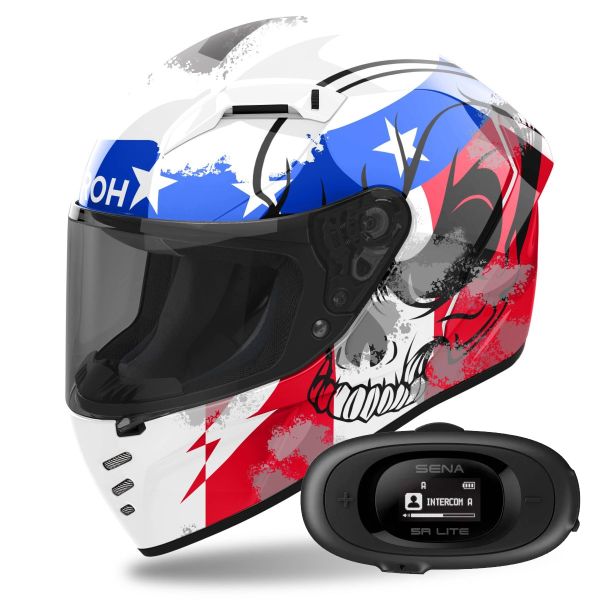 Casque Integral Airoh Connor Nation + Kit bluetooth 5R Lite Solo