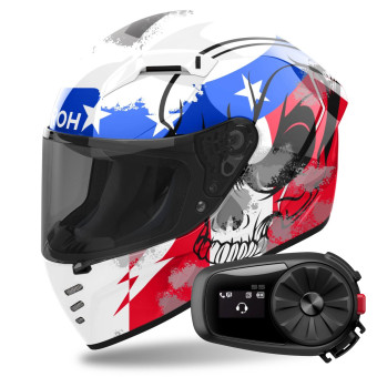 Casque Integral Airoh Connor Nation + Kit Bluetooth 5S Solo