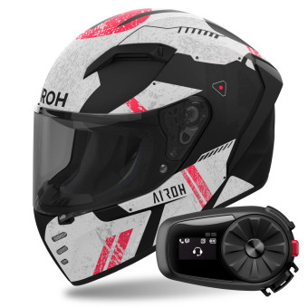 Casque Integral Airoh Connor Omega + Kit Bluetooth 5S Solo