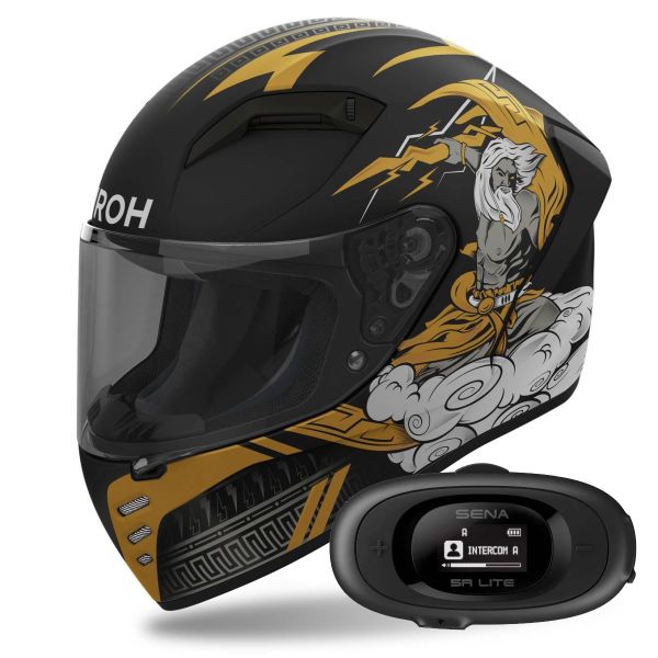 Casque Integral Airoh Connor Zeus + Kit bluetooth 5R Lite Solo Casque Integral Airoh Connor Zeus + Kit bluetooth 5R Lite Solo