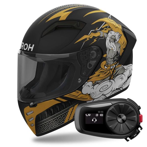 Casque Integral Airoh Connor Zeus + Kit Bluetooth 5S Solo Casque Integral Airoh Connor Zeus + Kit Bluetooth 5S Solo