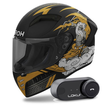 Casque Integral Airoh Connor Zeus + Kit Bluetooth Lokui K30