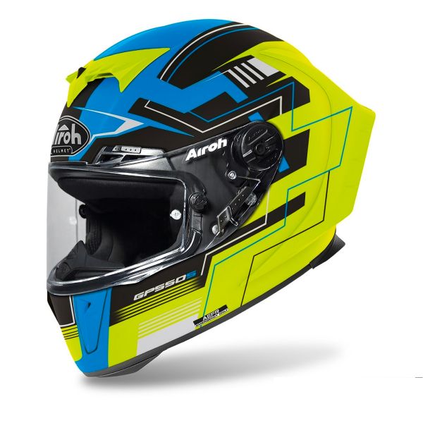 Casque Integral Airoh GP550 S Challenge Blue Yellow Matt
