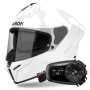 Casque Integral Airoh Matryx Color White + Kit Bluetooth 5S Solo