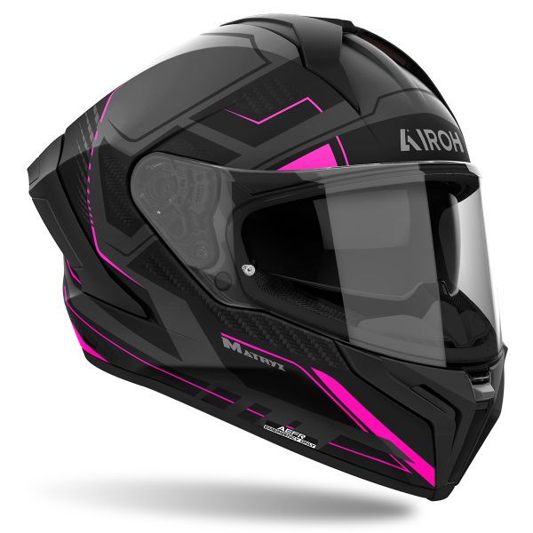 AIROH HELIOS UP Casco Integrale Moto - Colore Rosa Lucido, Taglia XS, Per Bambini/Ragazzi