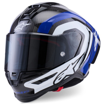 Casque Integral Alpinestars Supertech R10 Arius Black White Blue Glossy