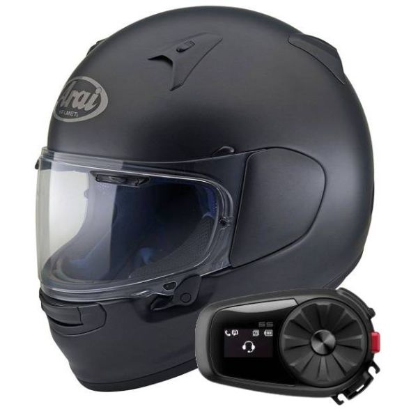 Casque Integral Arai Profile-V Frost Black + Kit Bluetooth 5S Solo
