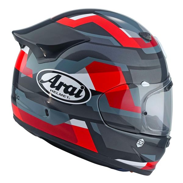 Arai Quantic Abstract Red Grey Black + Kit Bluetooth 5S Solo