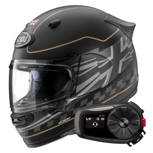 Casque Integral Arai Quantic Dark Citizen + Kit Bluetooth 5S Solo
