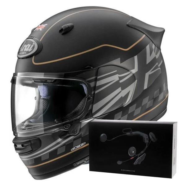 Casque Integral Arai Quantic Dark Citizen + Kit bluetooth ACS10
